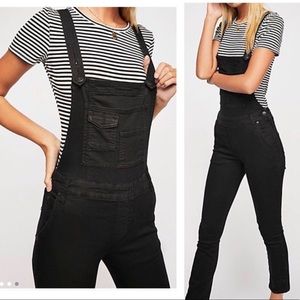 Free People Denim Overalls